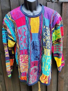 RARE Patchwork COOGI Knit Sweater